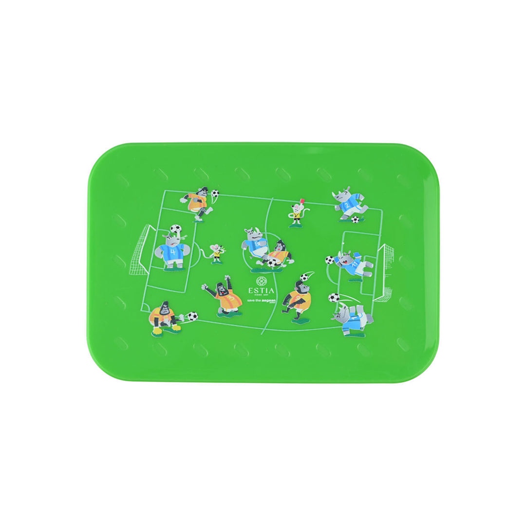 Τάπερ Estia Παιδικό Με 2 Αποσπώμενες Θήκες 900ml Πράσινο Jungle Kick