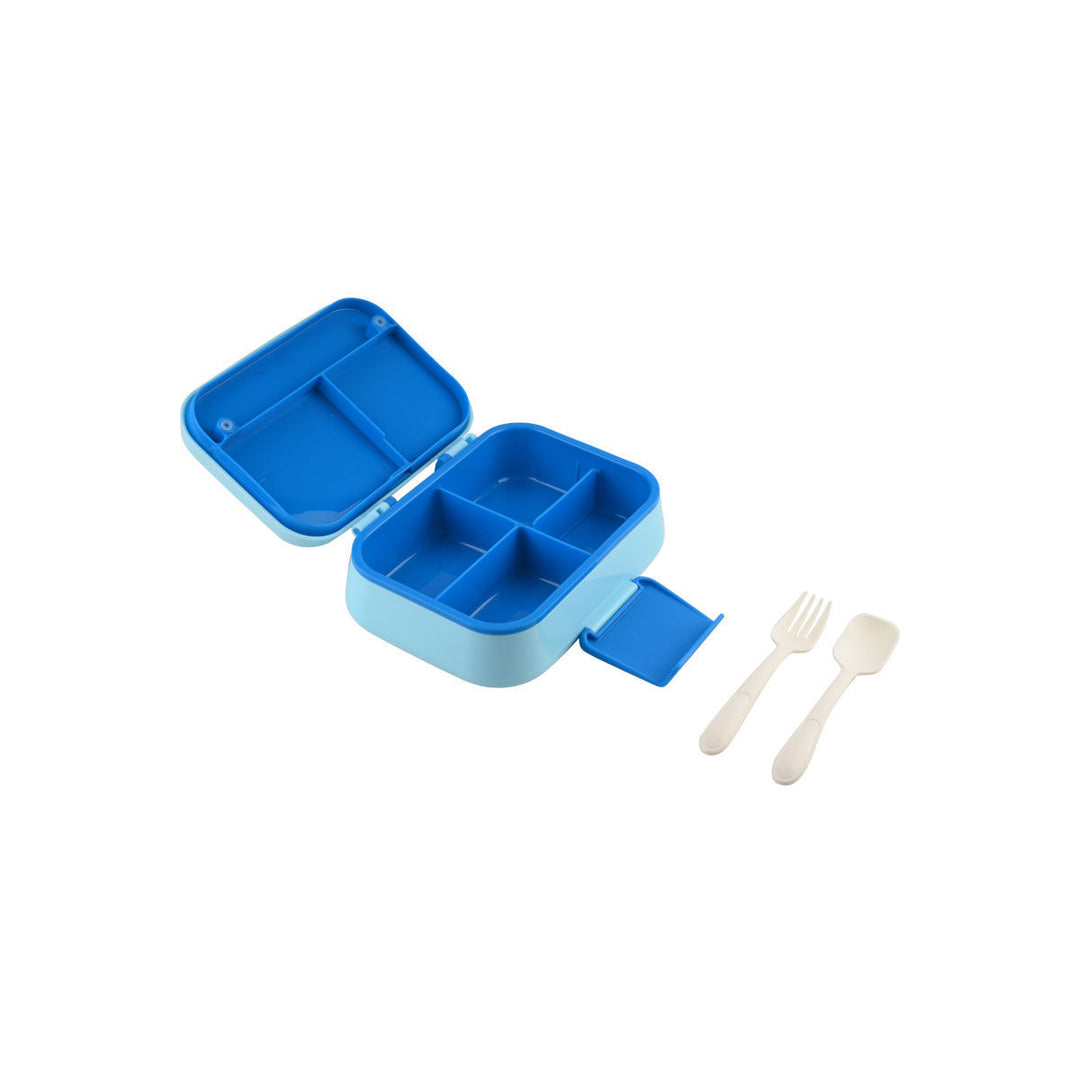 Τάπερ Estia Παιδικό 2 Επιπέδων Με Κουτάλι Και Πιρούνι 1030ml Μπλε Ocean Play