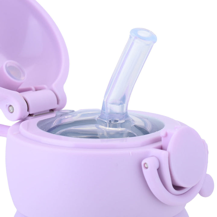 Estia Θερμός Παιδικό Με Λαβές Και Καλαμάκι 350ml Μωβ Fairy Tales