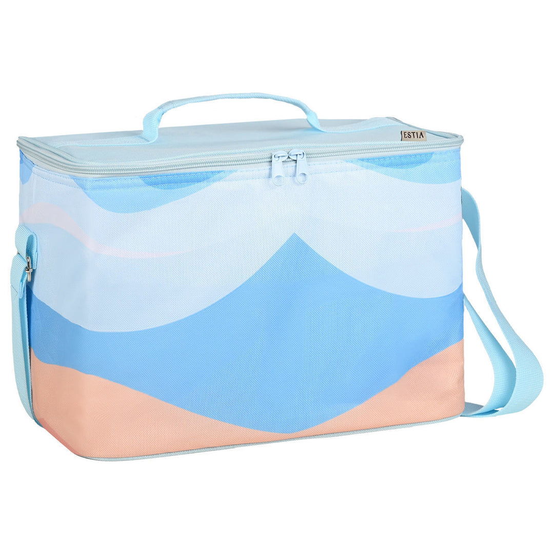 Τσάντα Φαγητού Ισοθερμική Μπλε/Μπεζ 30lt 45X20X33cm Estia