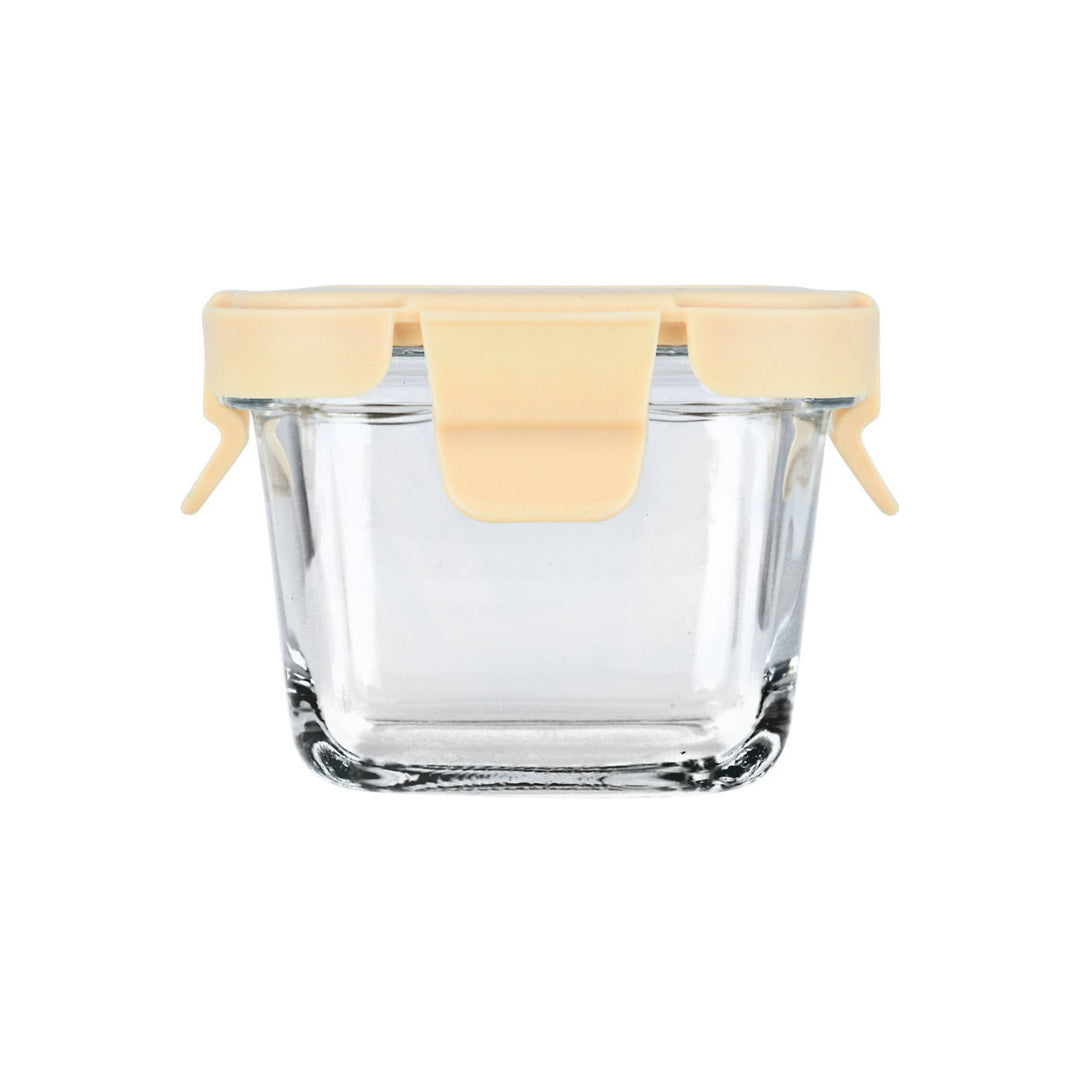 Estia Φαγητοδοχείο Γυάλινο 160ml Με Πλαστικό Καπάκι Μπεζ Click & Seal