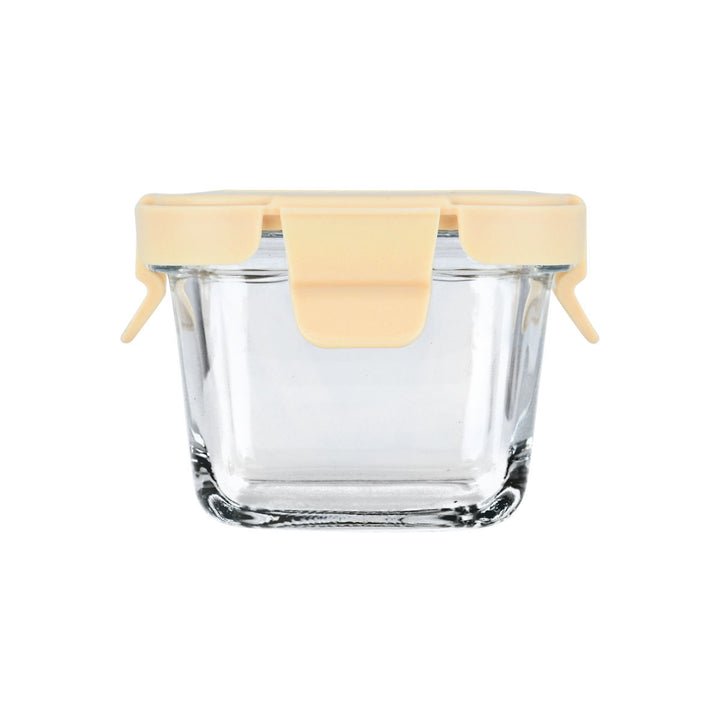 Estia Φαγητοδοχείο Γυάλινο 160ml Με Πλαστικό Καπάκι Μπεζ Click & Seal