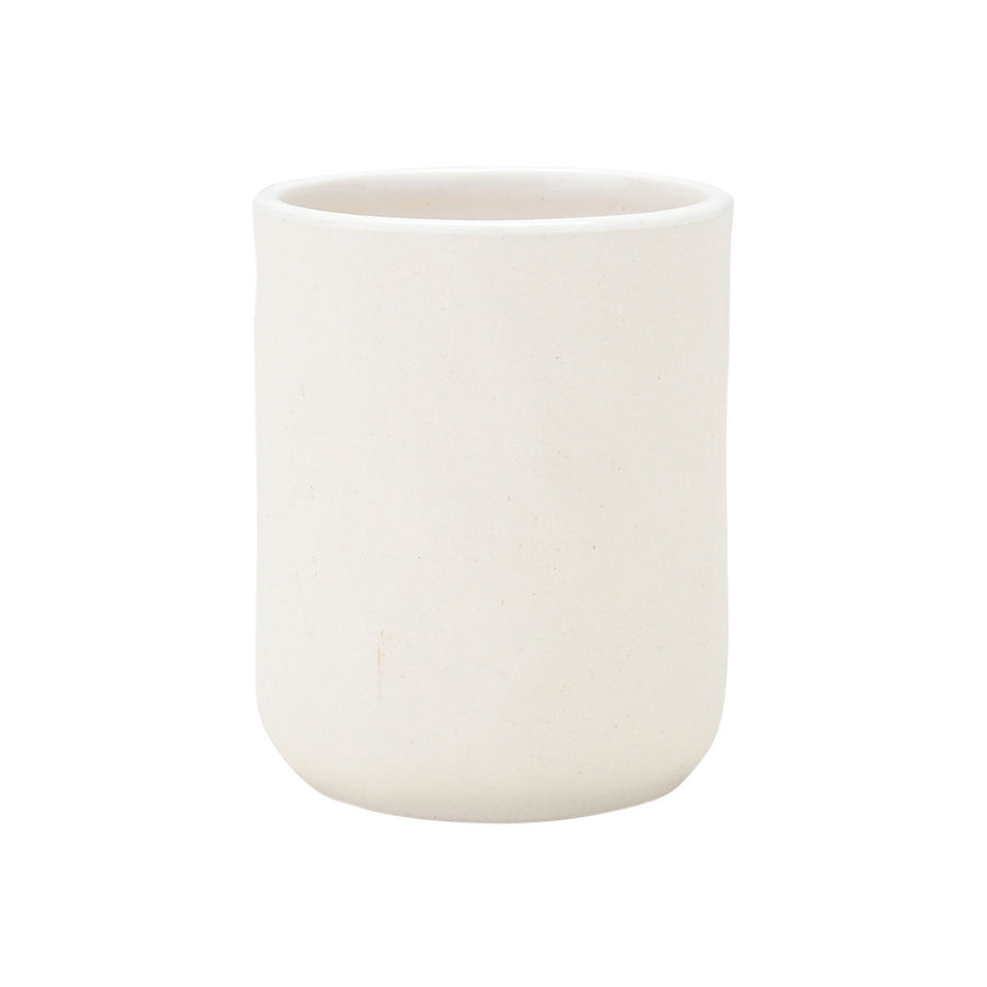 Estia Ποτηράκι Μπάνιου Κεραμικό Λευκό Ripple