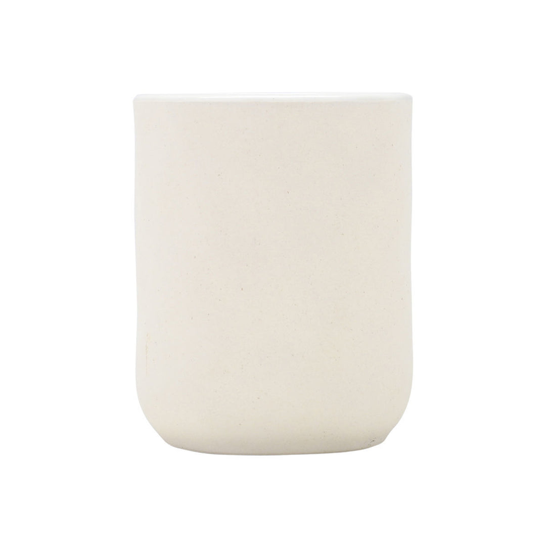 Estia Ποτηράκι Μπάνιου Κεραμικό Λευκό Ripple