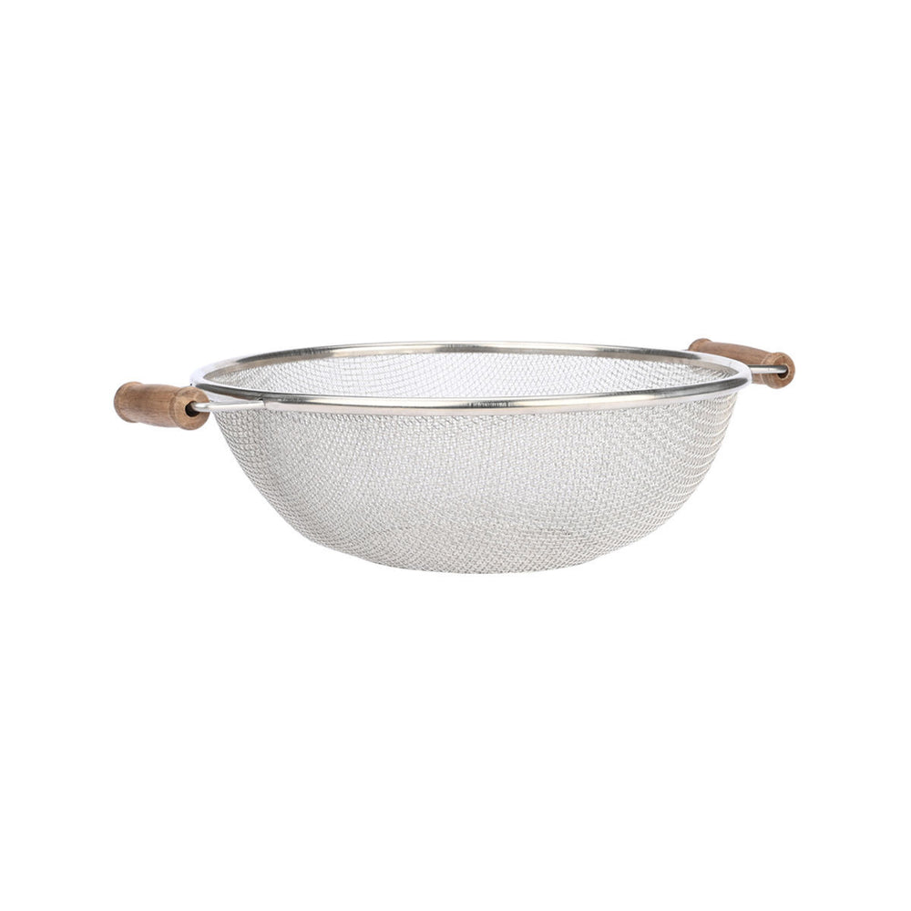 Σουρωτήρι Ζυμαρικών Ανοξείδωτο 26cm Με Ξύλινες Λαβές Allure Estia