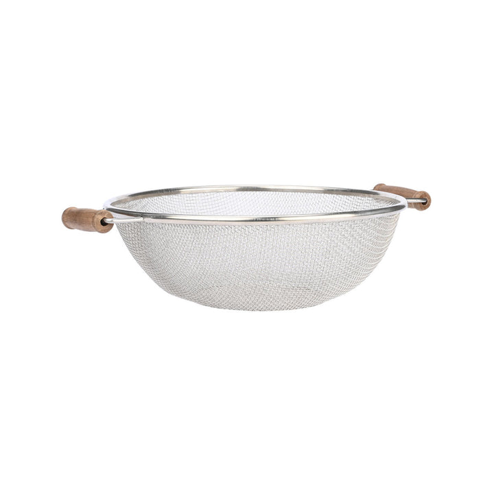 Σουρωτήρι Ζυμαρικών Ανοξείδωτο 26cm Με Ξύλινες Λαβές Allure Estia