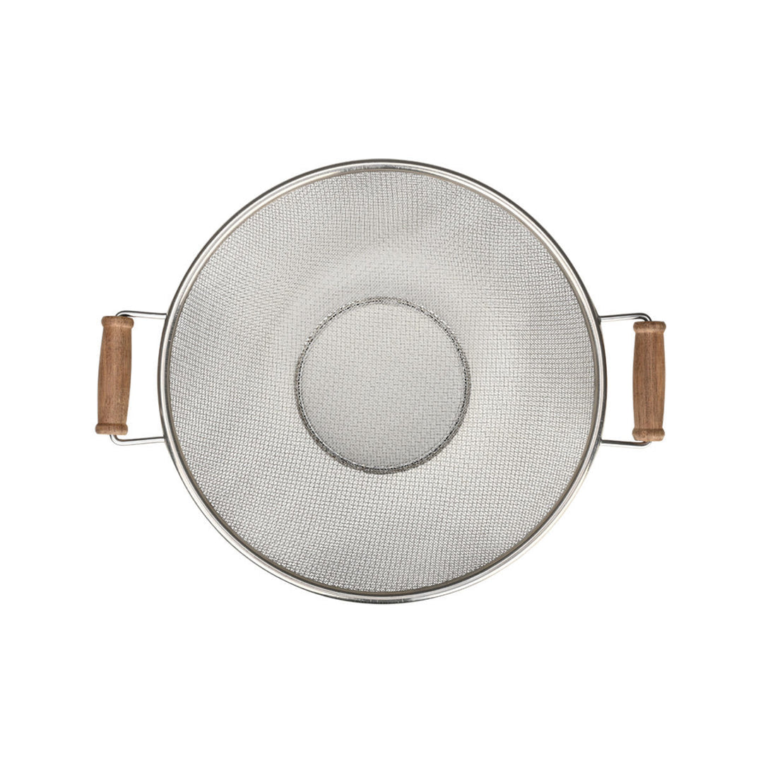 Σουρωτήρι Ζυμαρικών Ανοξείδωτο 26cm Με Ξύλινες Λαβές Allure Estia