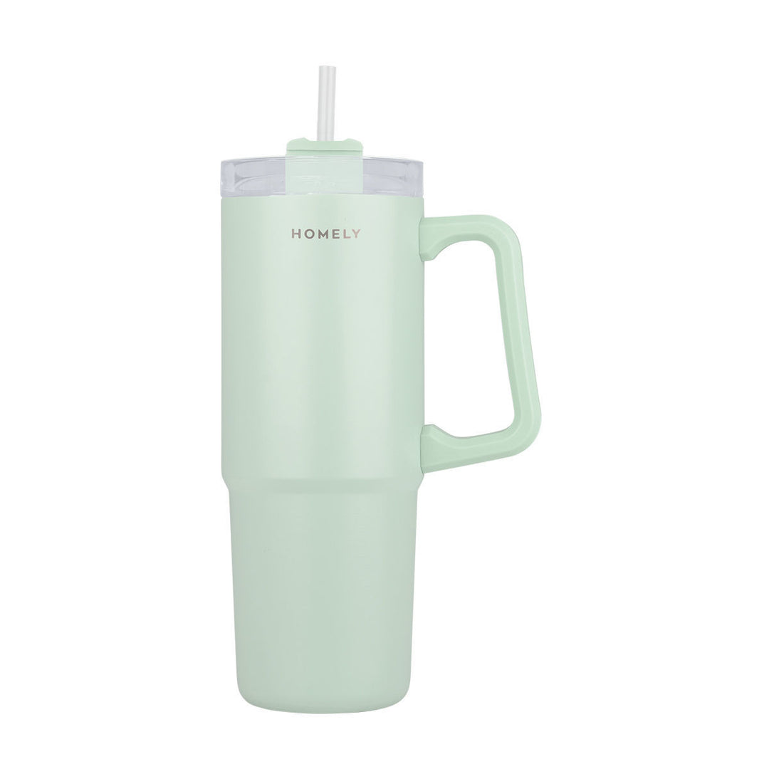 Estia Θερμός Με Καλαμάκι Tumbler Homely 900ml Φυστικί Seafoam
