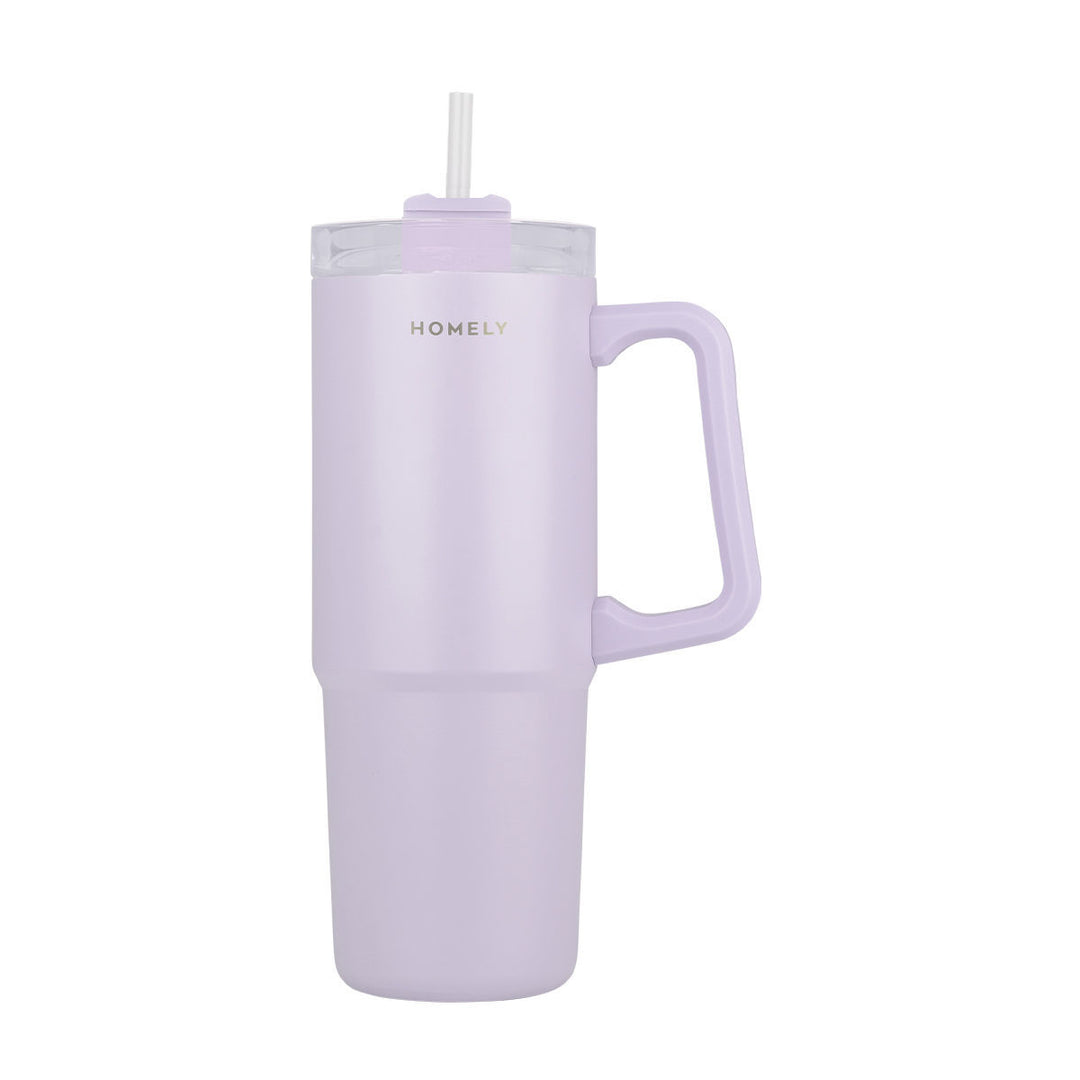 Estia Θερμός Με Καλαμάκι Tumbler Homely 900ml Λιλά Lavender Fog