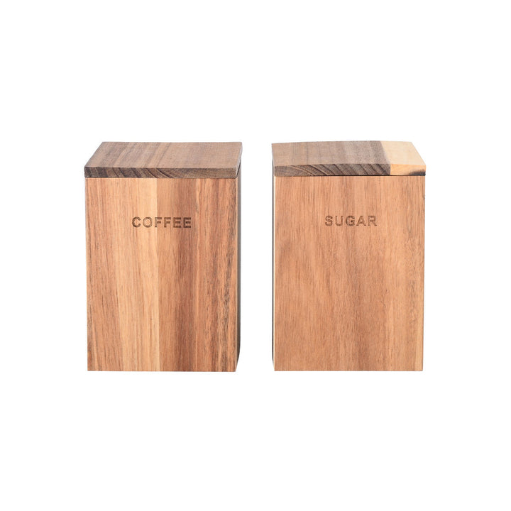 Δοχείο Για Ζάχαρη Ξύλινο Με Καπάκι & Χάραξη 'Sugar' Estia