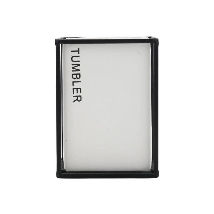 Estia Ποτηράκι Μπάνιου Κεραμικό Λευκό Με Μεταλλικό Πλαίσιο Cage