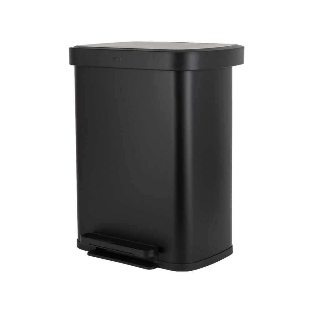 Κάδος Απορριμάτων Κουζίνας Ανοξείδωτος Μαύρος 50lt Estia