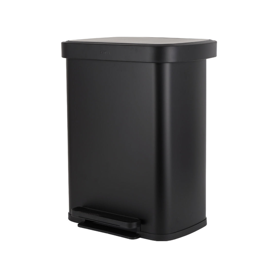 Κάδος Απορριμάτων Κουζίνας Ανοξείδωτος Μαύρος 50lt Estia