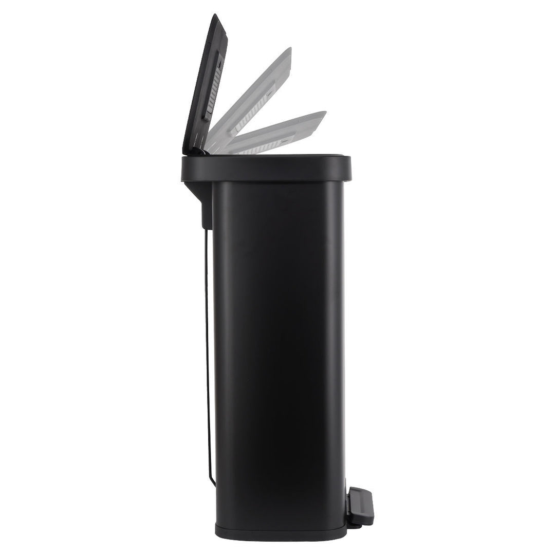 Κάδος Απορριμάτων Κουζίνας Ανοξείδωτος Μαύρος 70lt Estia