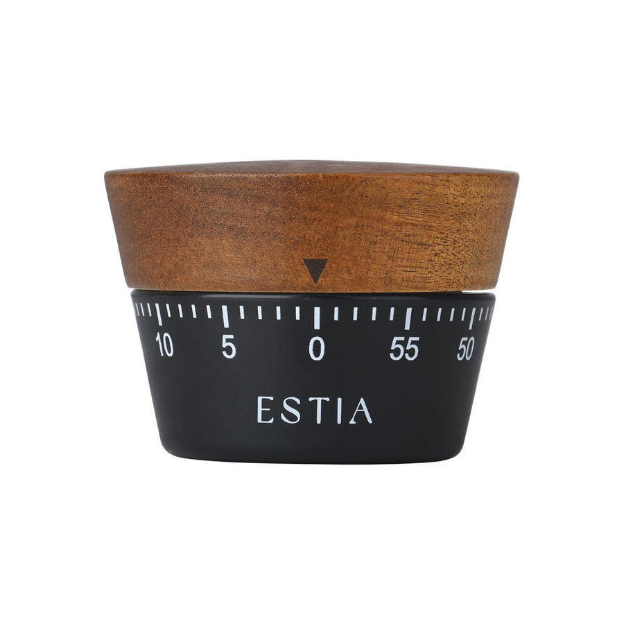 Χρονόμετρο Κουζίνας Αναλογικό 60 Λεπτών Μαύρο-Ξύλινο Allure Estia