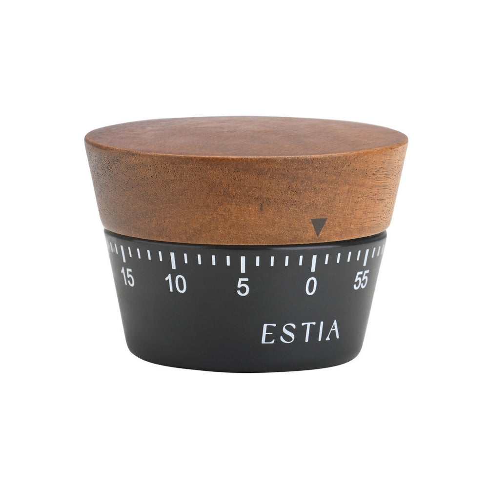 Χρονόμετρο Κουζίνας Αναλογικό 60 Λεπτών Μαύρο-Ξύλινο Allure Estia