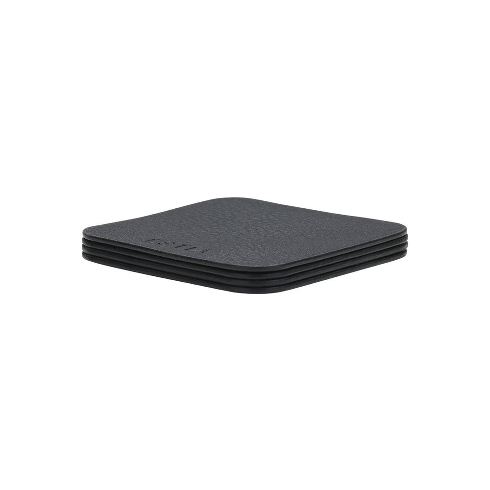 Σουβέρ Μαύρο Από PVC Σετ 4τμχ 10x10cm Allure Estia