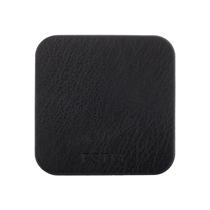 Σουβέρ Μαύρο Από PVC Σετ 4τμχ 10x10cm Allure Estia