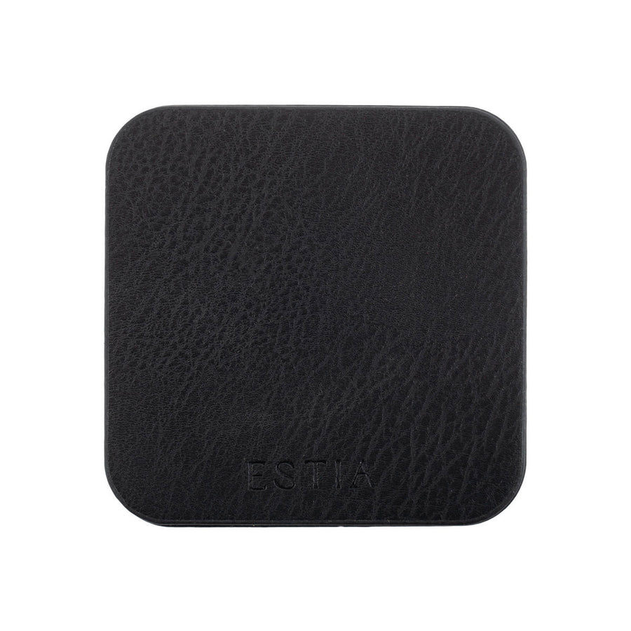 Σουβέρ Μαύρο Από PVC Σετ 4τμχ 10x10cm Allure Estia