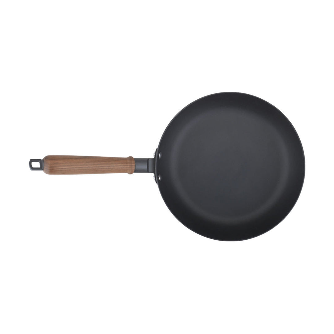 Τηγάνι Μαύρο Αντιολισθητικό Με Ξύλινη Λαβή & Τεχνολογία Plasma Fusion 28cm