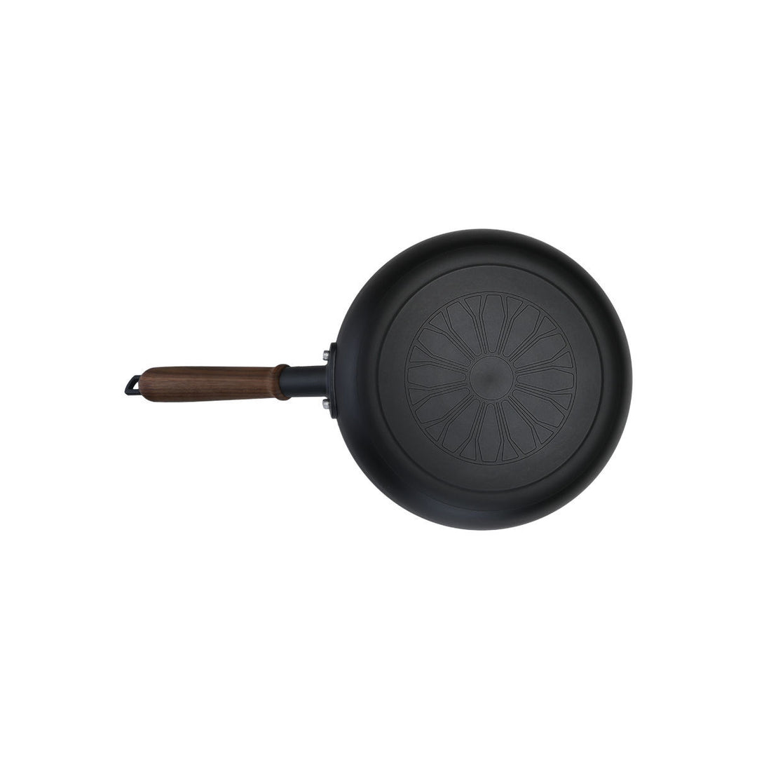 Τηγάνι Μαύρο Αντιολισθητικό Με Ξύλινη Λαβή & Τεχνολογία Plasma Fusion 28cm