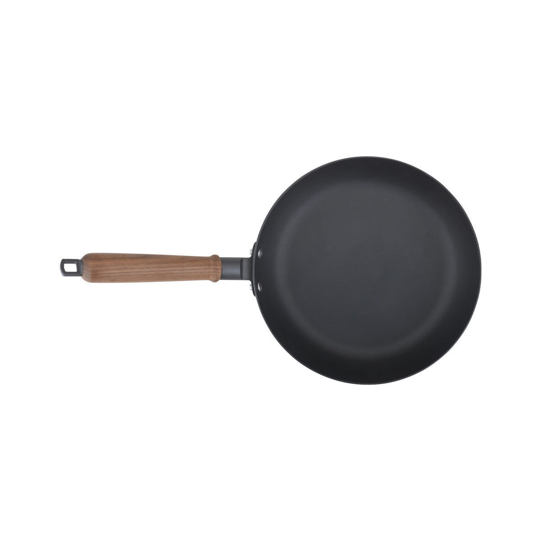 Τηγάνι Μαύρο Αντιολισθητικό Με Ξύλινη Λαβή & Τεχνολογία Plasma Fusion 24cm