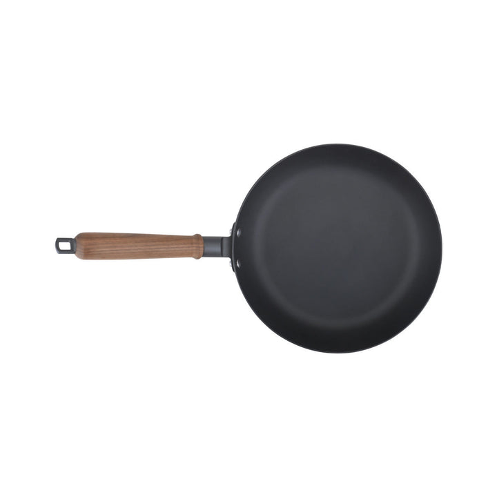 Τηγάνι Μαύρο Αντιολισθητικό Με Ξύλινη Λαβή & Τεχνολογία Plasma Fusion 24cm