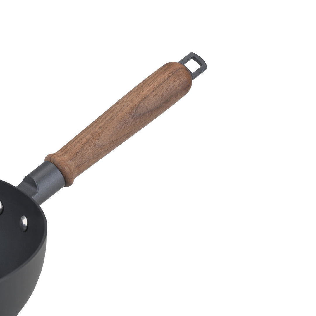 Τηγάνι Μαύρο Αντιολισθητικό Με Ξύλινη Λαβή & Τεχνολογία Plasma Fusion 24cm