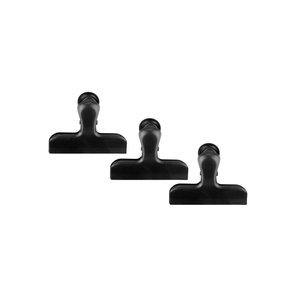 Κλιπ Για Σακούλες Τροφίμων Μαύρα Σετ 3τμχ Estia