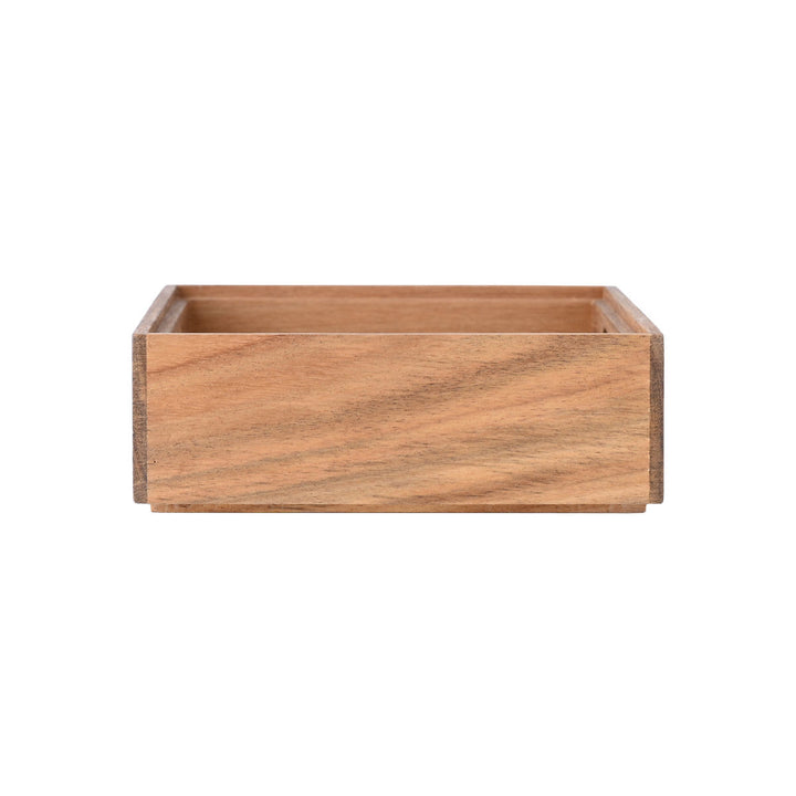 Κουτί Αποθήκευσης Και Οργάνωσης Στοιβαζόμενο Με Λαβές Ξύλινο 20x17.5 Allure Estia