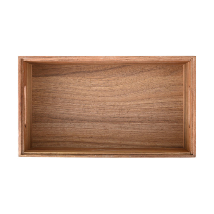 Κουτί Αποθήκευσης Και Οργάνωσης Στοιβαζόμενο Με Λαβές Ξύλινο 35x20 Allure Estia