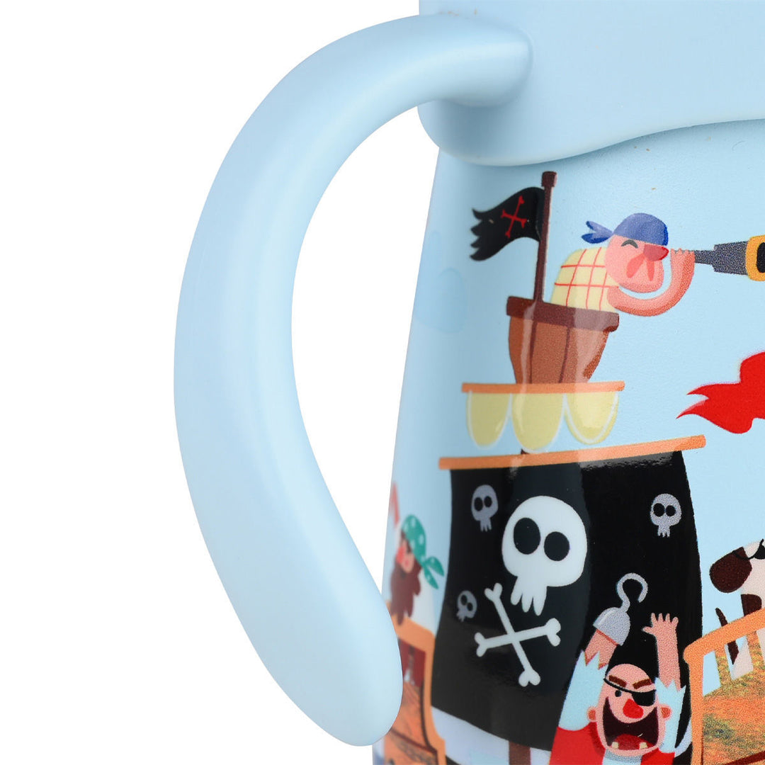 Estia Θερμός Παιδικό Με Λαβές Και Καλαμάκι 300ml Μπλε Και Σχέδιο Πειρατή Treasure Quest