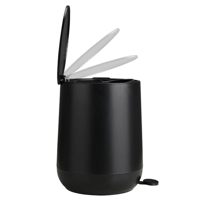 Καλάθι Μπάνιου Μαύρο Πλαστικό Με Αντιολισθητική Βάση 5lt Estia