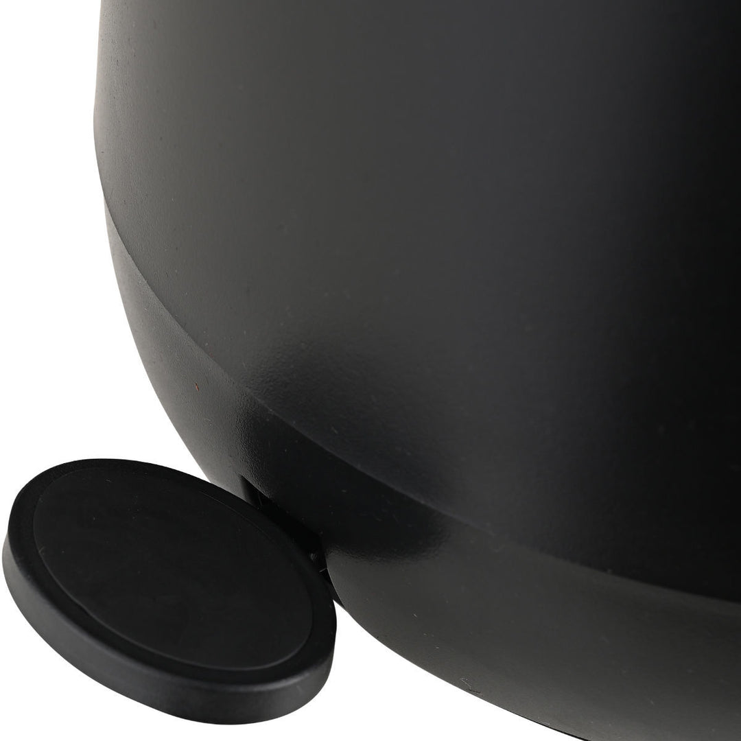 Καλάθι Μπάνιου Μαύρο Πλαστικό Με Αντιολισθητική Βάση 5lt Estia