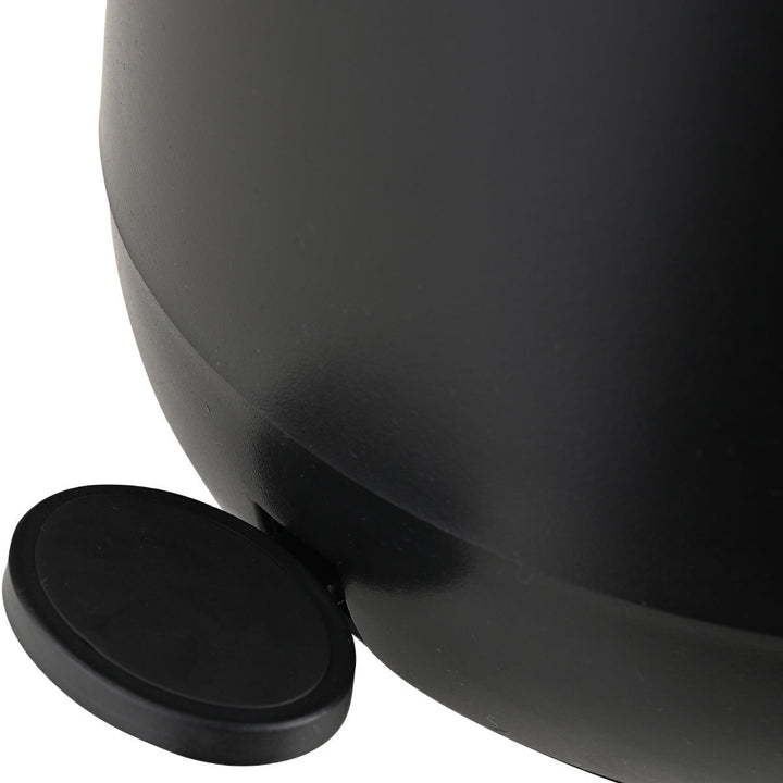 Καλάθι Μπάνιου Μαύρο Πλαστικό Με Αντιολισθητική Βάση 5lt Estia