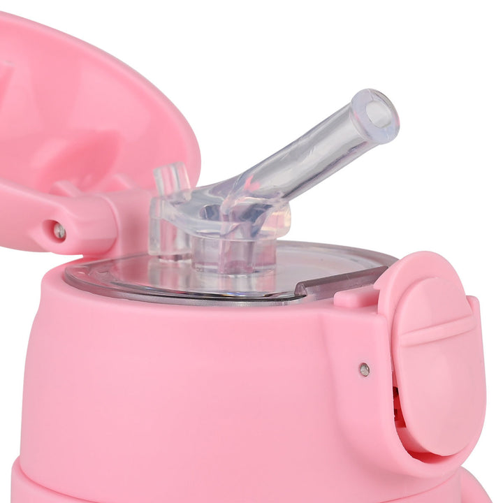 Estia Θερμός Παιδικό Με Λαβές Και Καλαμάκι 300ml Ροζ Με Αερόστατο Love Ascend