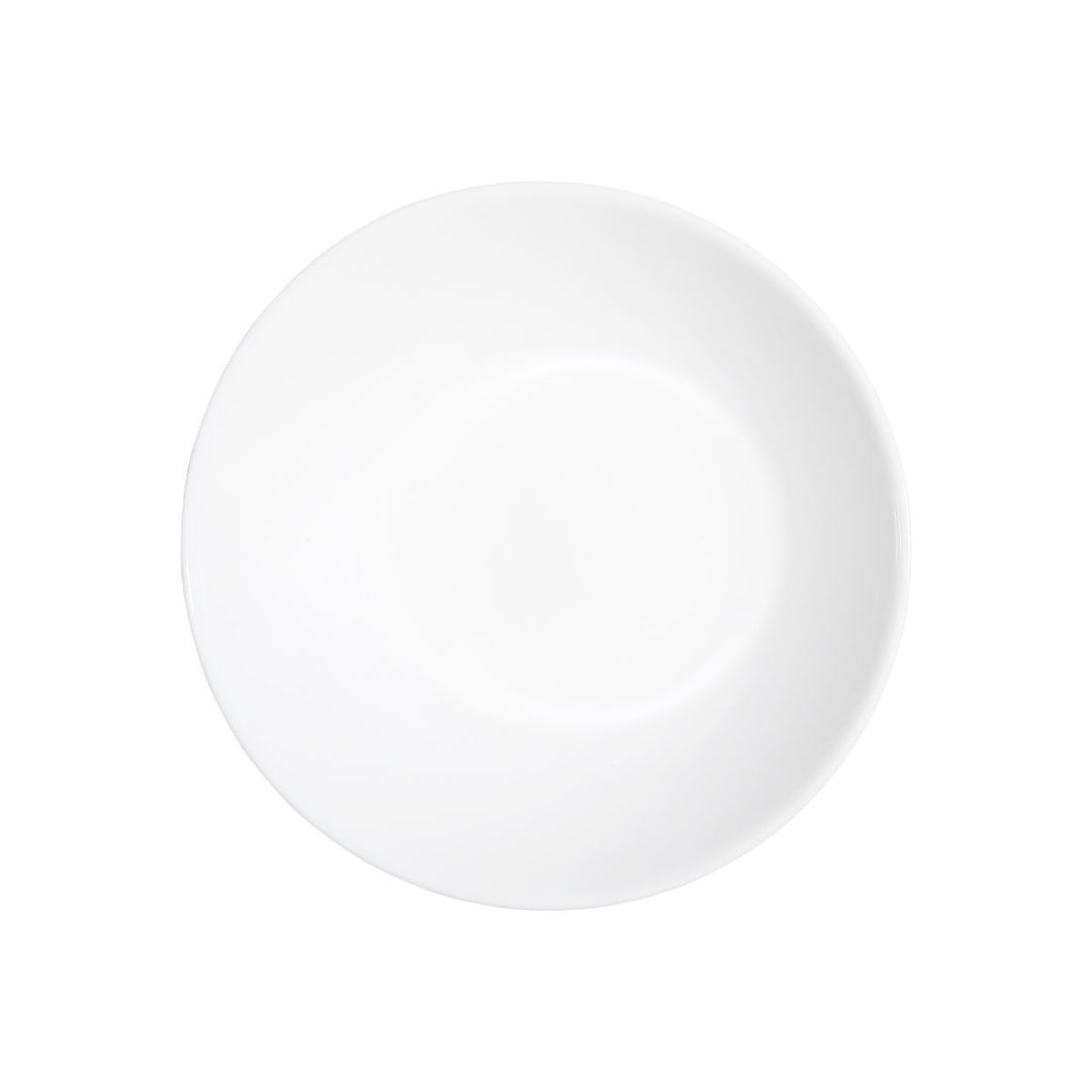 Λευκό βαθύ μπολ Estia Bianco σε άνω όψη που αναδεικνύει το στρογγυλό σχήμα του.