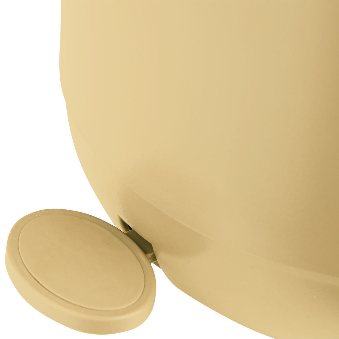 Καλάθι Μπάνιου Μπεζ-Κιτρινο Πλαστικό Με Αντιολισθητική Βάση 5lt Estia