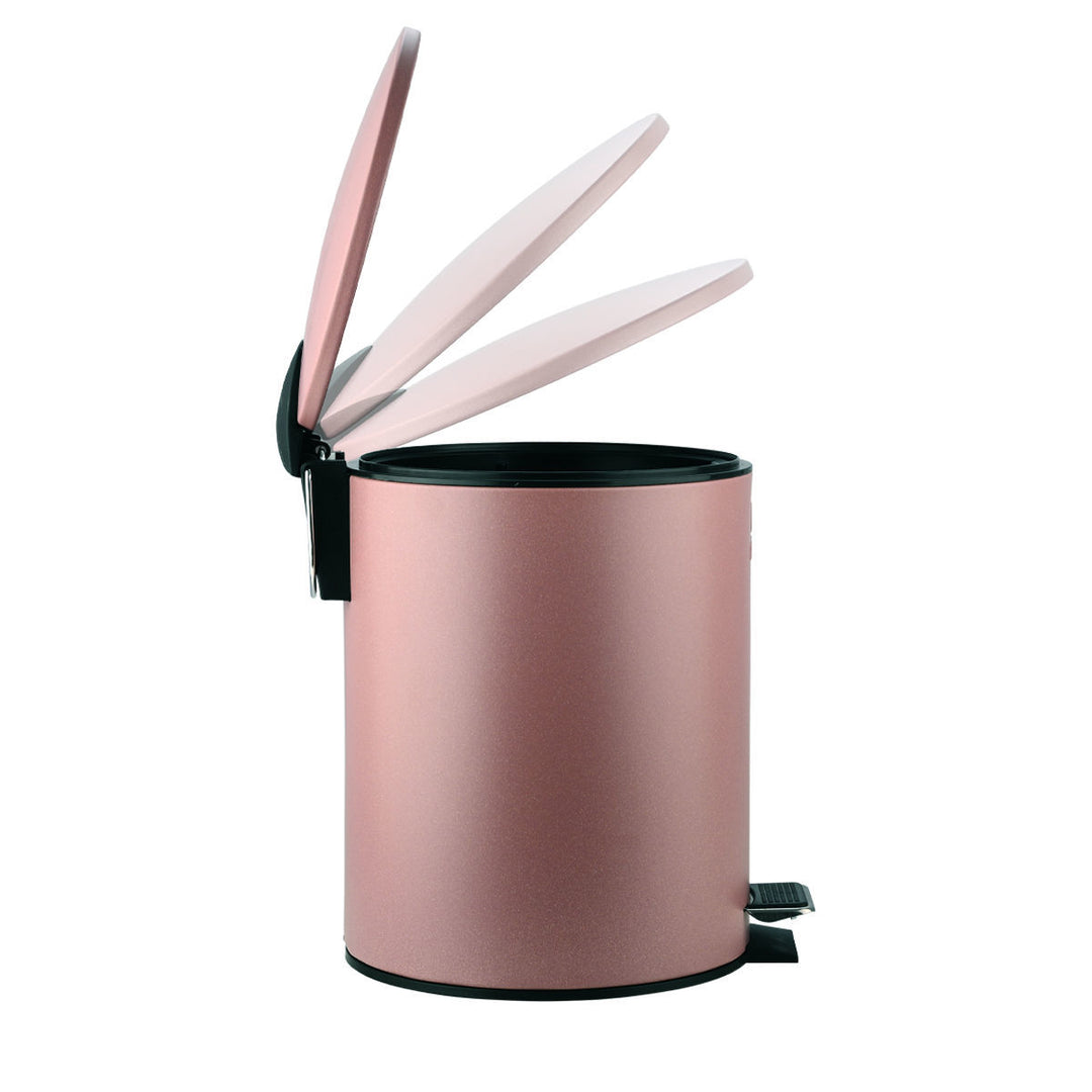 Καλάθι Μπάνιου Σάπιο Μήλο-Ροζ Μεταλλικό 5lt Estia