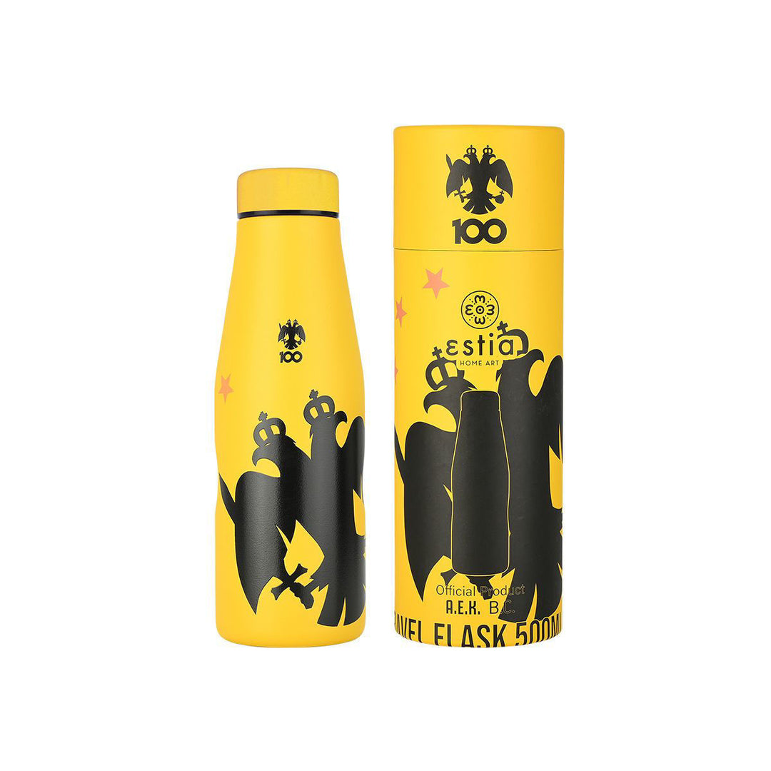 Estia Μπουκάλι Θερμός 500ml Κίτρινο ΑΕΚ BC Edition Travel Flask