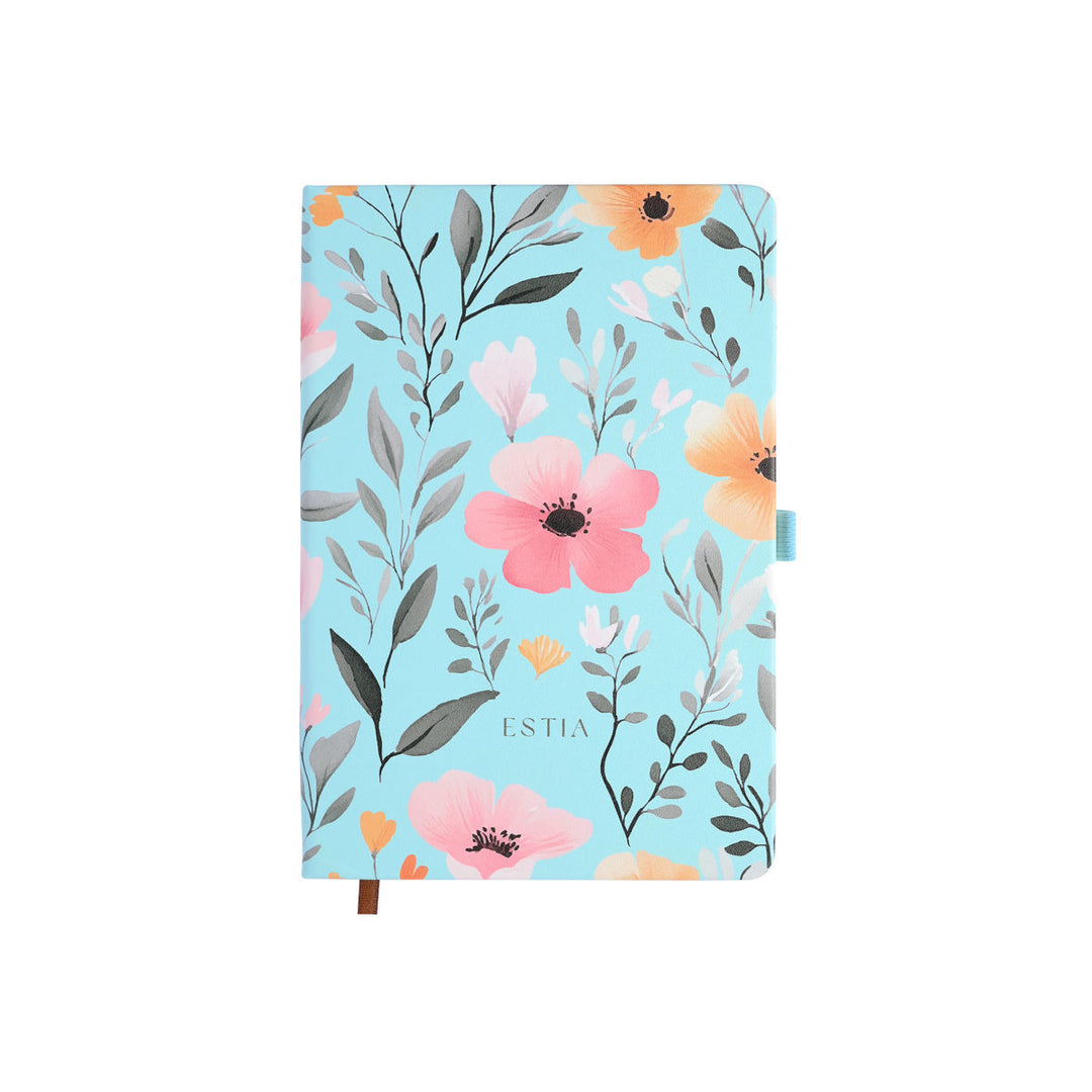 Estia Ημερήσιο Ημερολόγιο-Ατζέντα 2026 Γαλάζιο Με Φλοράλ Σχέδιο Sky Garden