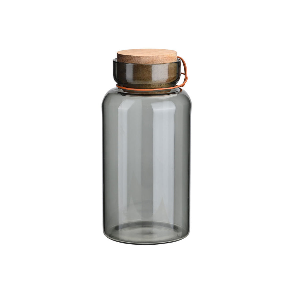 Δοχείο Αποθήκευσης Γυάλινο 1100ml Με Ξύλινο Καπάκι Allure Estia