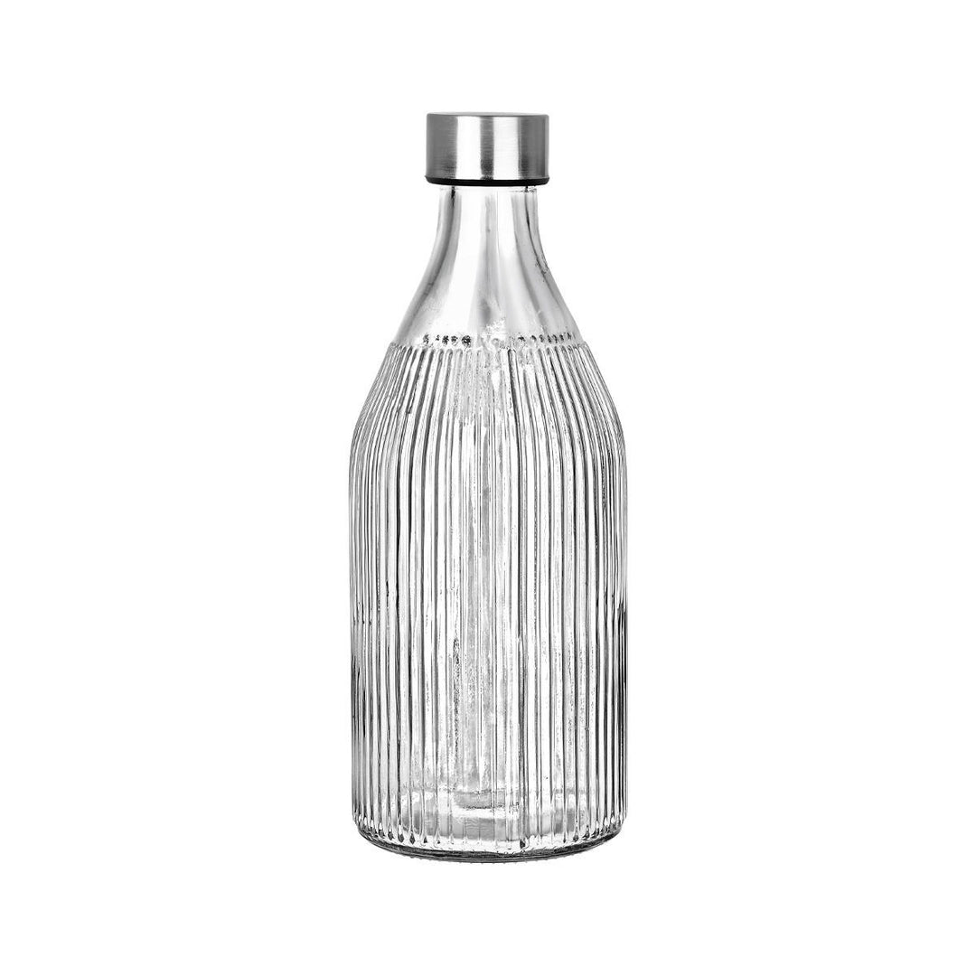 Μπουκάλι Γυάλινο 1000ml Με Ανοξείδωτο Καπάκι Homely