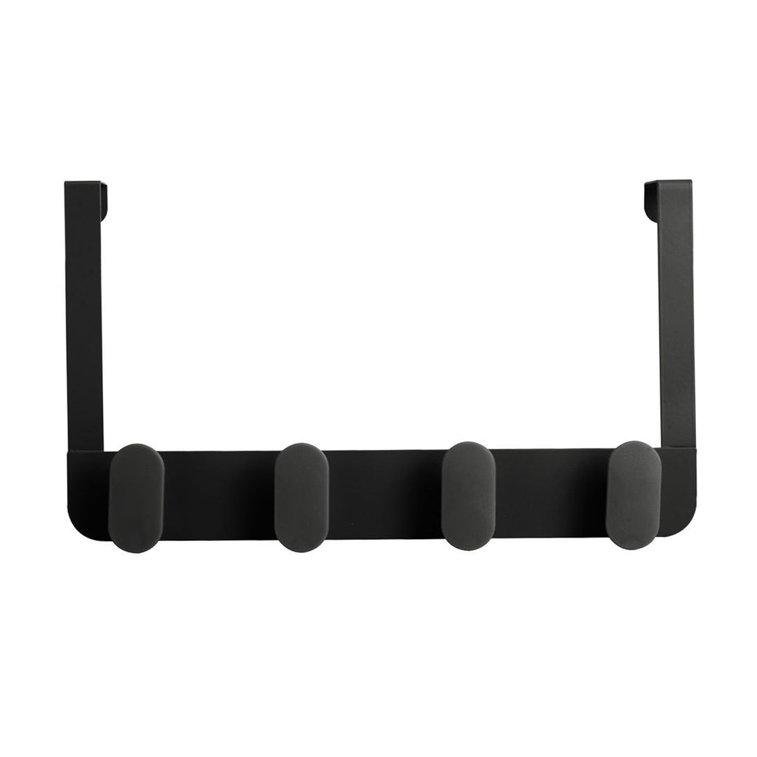 Κρεμάστρα Πόρτας 4 Θέσεων Μαύρη Μεταλλική Estia