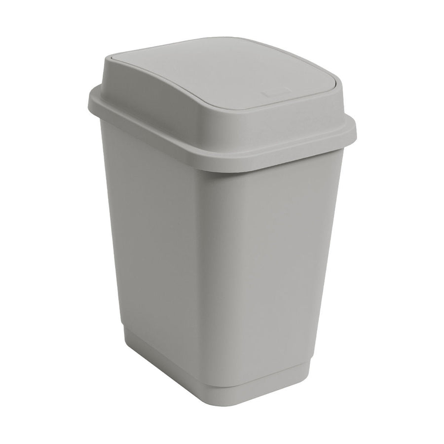 Κάδος Απορριμάτων Κουζίνας Γκρι Πλαστικός 25lt Fliptop Estia