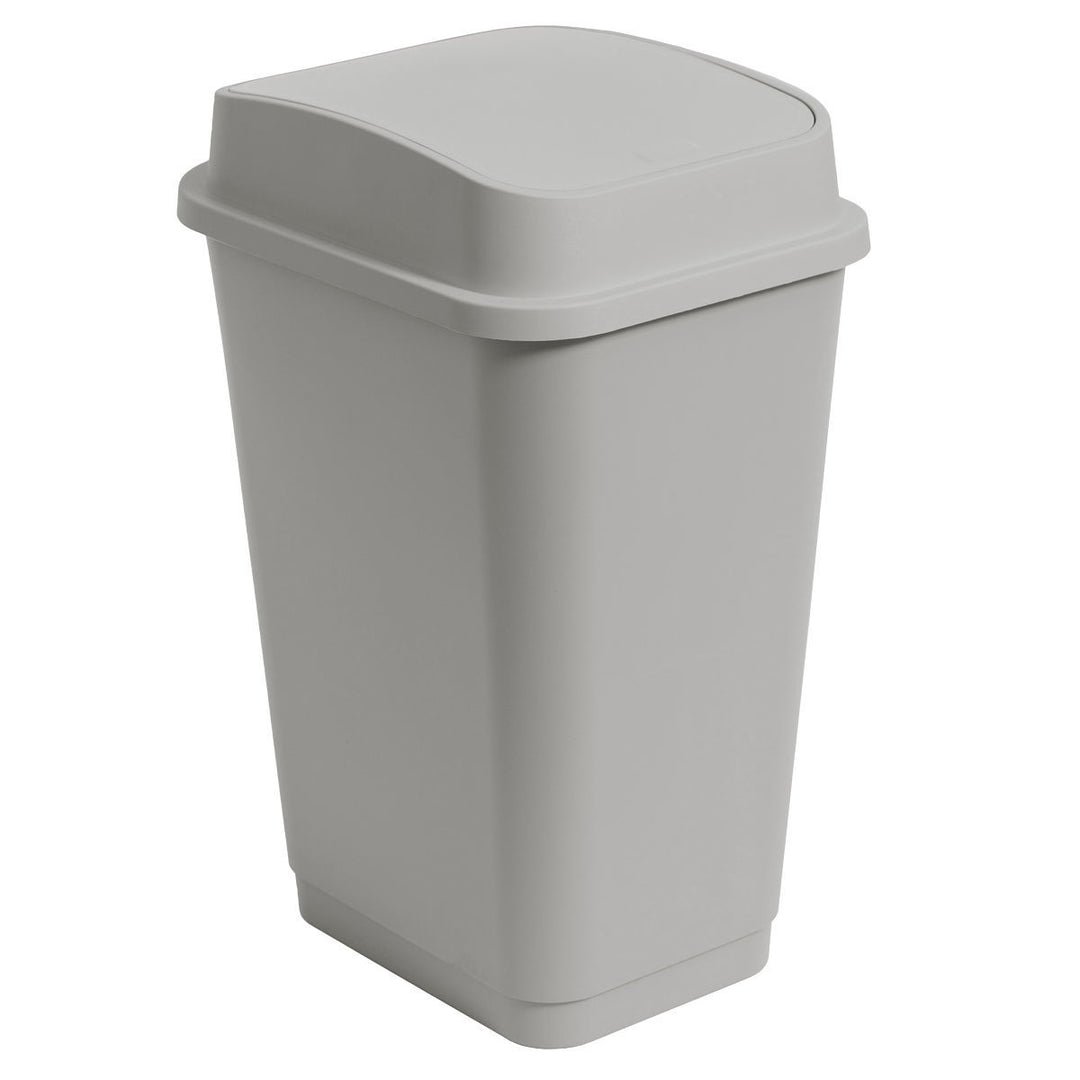 Κάδος Απορριμμάτων Fliptop 2 50lt Γκρι Homely