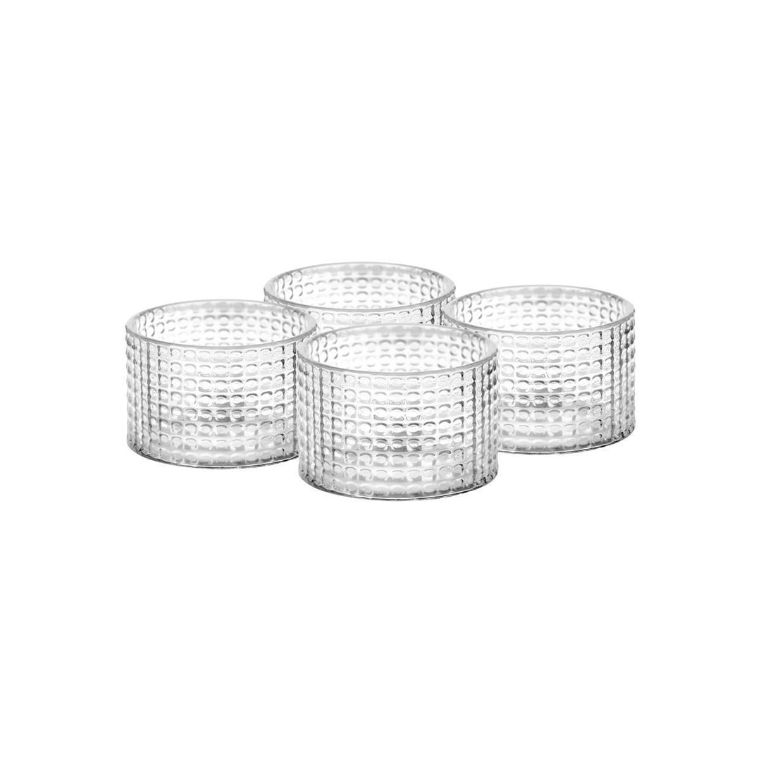 Κρίκοι Πετσέτας Γυάλινοι 5X3cm Σετ 4 Τεμαχίων Estia