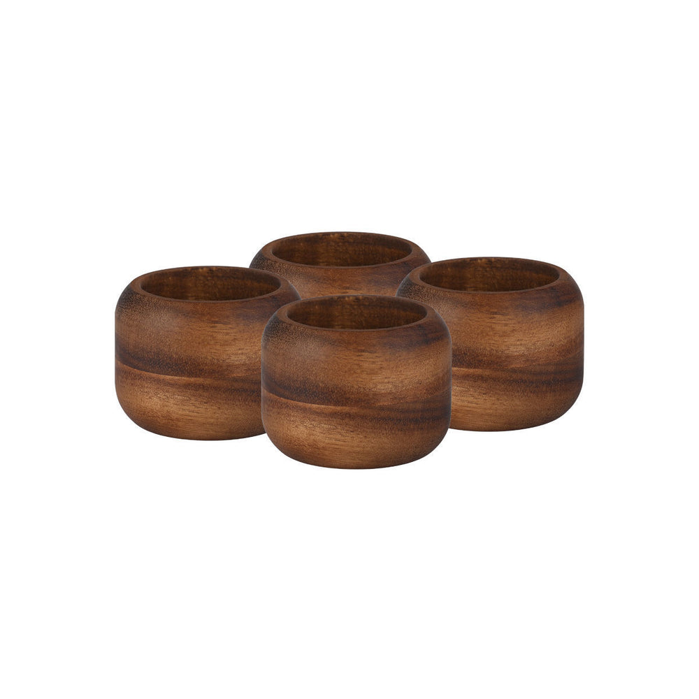 Κρίκοι Πετσέτας Στρογγυλοί Σετ 4τμχ Ξύλινοι Allure Estia