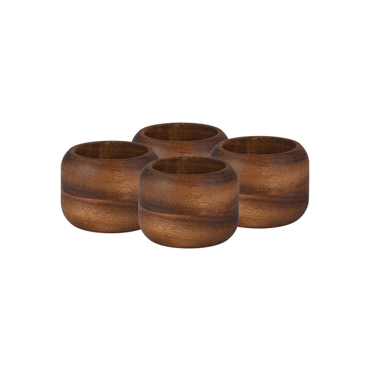 Κρίκοι Πετσέτας Στρογγυλοί Σετ 4τμχ Ξύλινοι Allure Estia