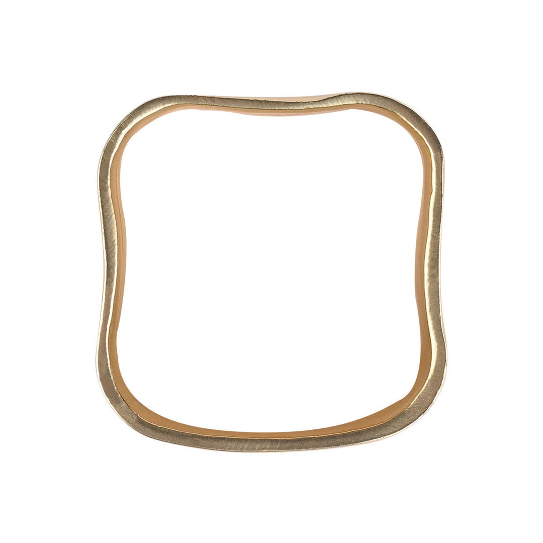 Κρίκοι Πετσέτας Τετράγωνοι Σετ 4τμχ Χρυσοί Μεταλλικοί Estia